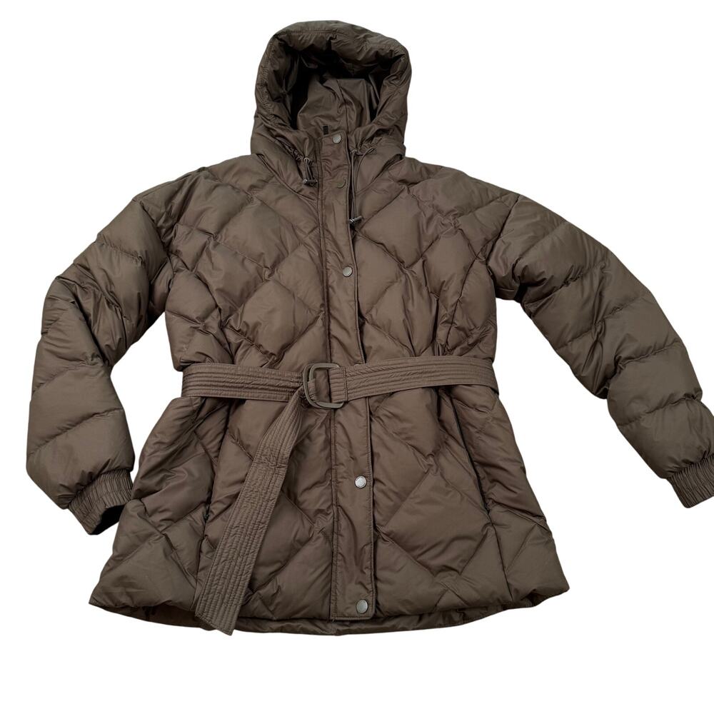 Columbia Icy Heights Belted Down Puffer Jacket Women's M Brown